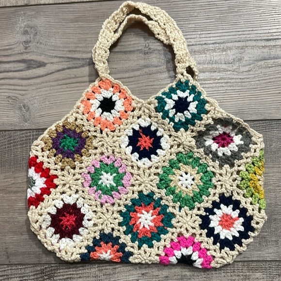 Granny Square Colorful Crochet Bag - Picture 7 of 10